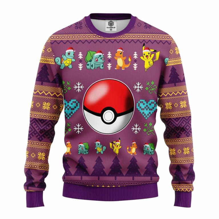 Pokemon Ball Ugly Christmas Sweatshirt