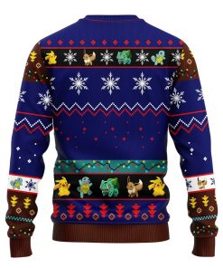 Pokemon Cute Noel Mc Ugly Christmas Sweater Blue