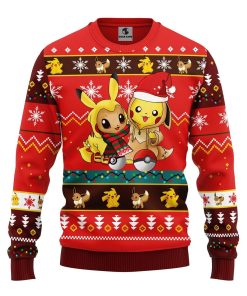 pokemon cute noel mc ugly christmas sweatshirt red 1 M5l67