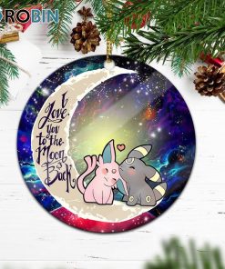 Pokemon Espeon Umbreon Love You To The Moon Galaxy Circle Ornament – Christmas Decorations Pokemon Espeon Umbreon Love You To The Moon Galaxy Circle Ornament – Christmas Decorations