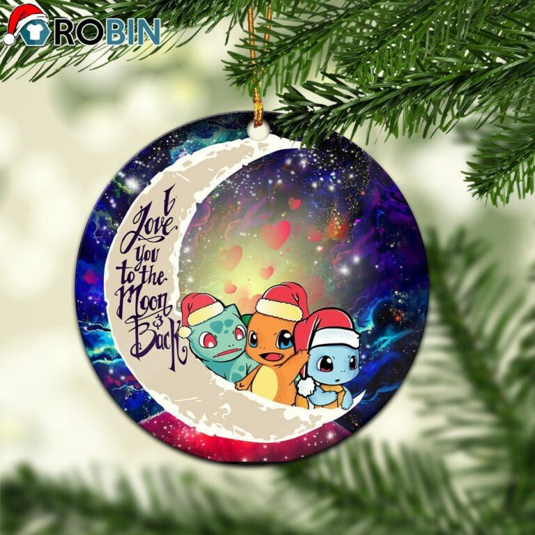 Pokemon Friends Gen 1 Love You To The Moon Galaxy Ornament – Christmas Decorations