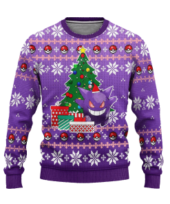 pokemon gengar anime ugly christmas sweater xmas gift 1 H3q3B