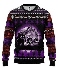 pokemon ghost ugly christmas sweater 1 gXKQb