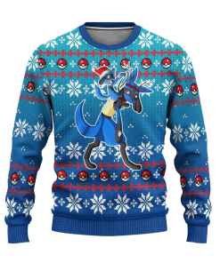 pokemon lucario anime ugly christmas sweatshirt xmas gift 1 SDv1E