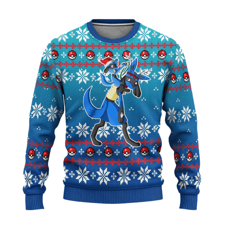 Pokemon Lucario Anime Ugly Christmas Sweatshirt Xmas Gift