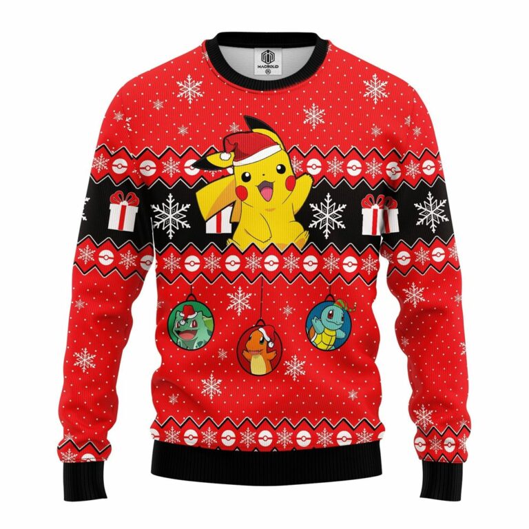 Pokemon Pikachu 3 Ugly Christmas Sweater