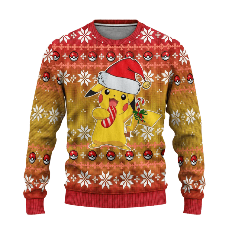 Pokemon Pikachu Anime Ugly Christmas Sweatshirt Xmas Gift