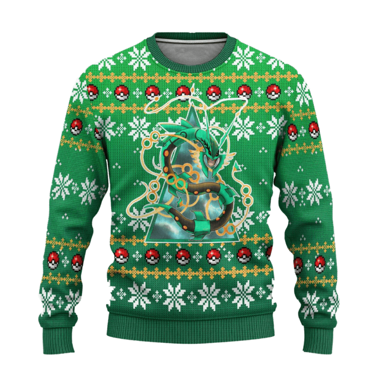 Pokemon Rayquaza Anime Ugly Christmas Sweatshirt Xmas Gift