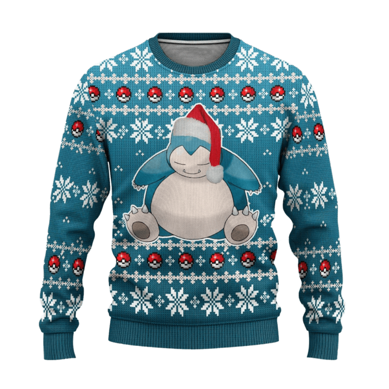 Pokemon Snorlax Anime Ugly Christmas Sweatshirt Xmas Gift
