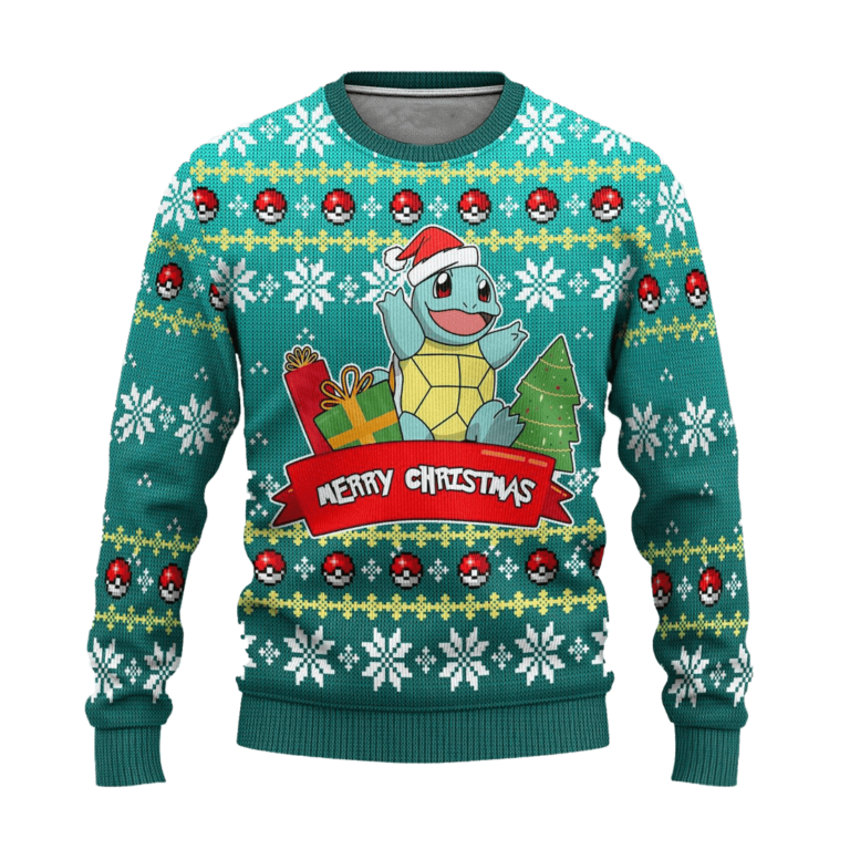 Pokemon Squirtle Anime Ugly Christmas Sweatshirt Xmas Gift