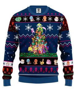 pokemon ugly christmas sweater tree blue 1 fbgqao