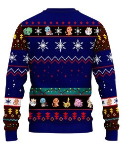 Pokemon Ugly Christmas Sweatshirt Tree Blue 2 Pokemon Ugly Christmas Sweatshirt Tree Blue 2