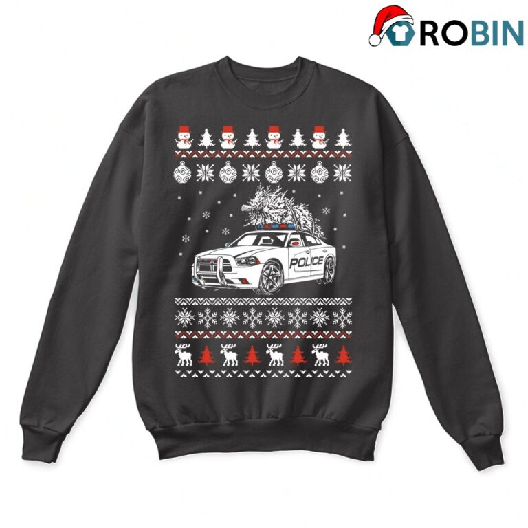 Police Car Brings Christmas Home Ugly Sweatshirt