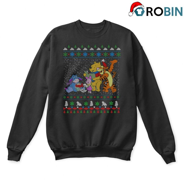 Pooh And Friends Sing For Christmas Ugly Christmas Sweatshirt