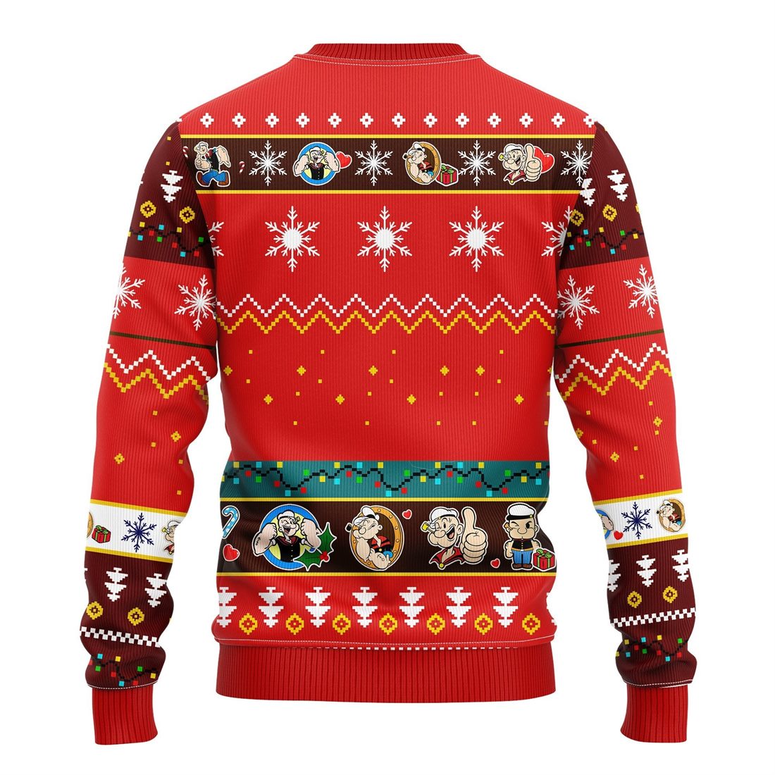 Popeyes Ugly Christmas Sweatshirt Red - RobinPlaceFabrics