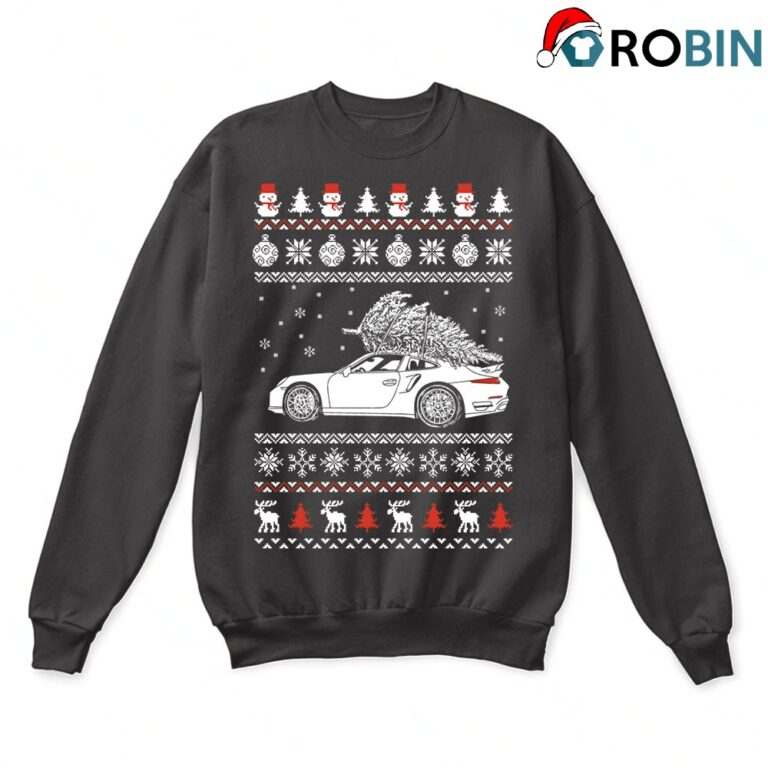 Porsche 911 Brings Christmas Home Ugly Sweatshirt