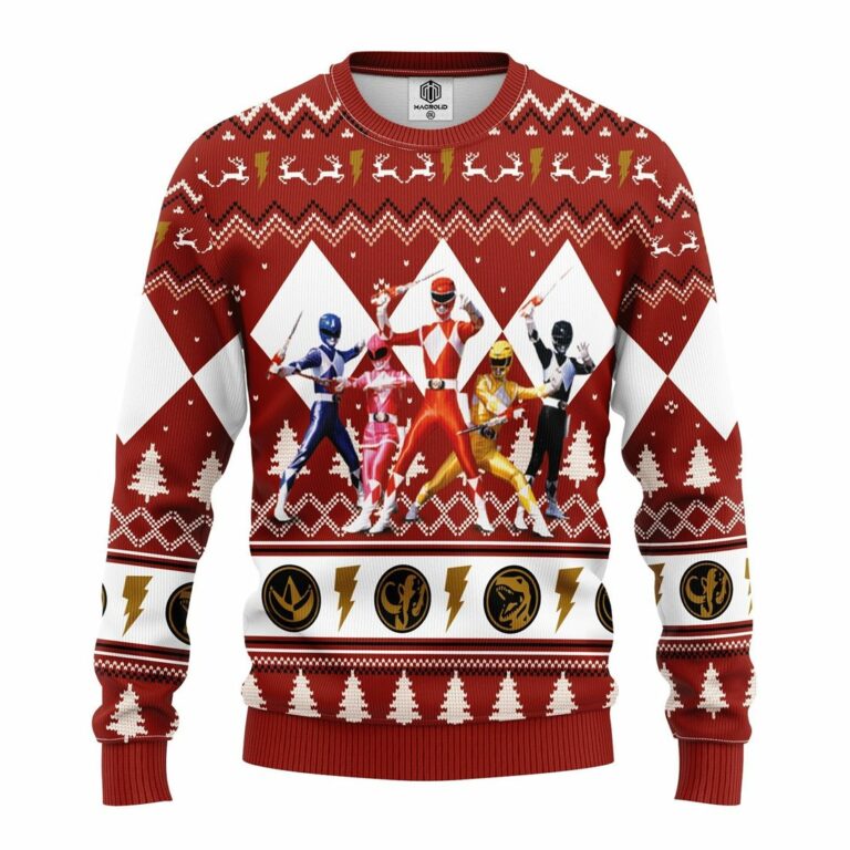 Power Ranger Red Ugly Christmas Sweatshirt