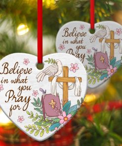 Pray For It Beautiful Cross Heart Ornament Pray For It Beautiful Cross Heart Ornament