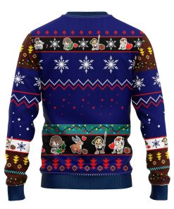 Princess Mononoke Ugly Christmas Sweatshirt Blue