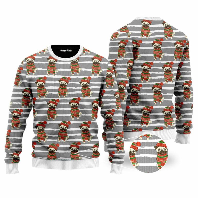 Pug You Look So Christmas Ugly Sweatshirt, Sweater
