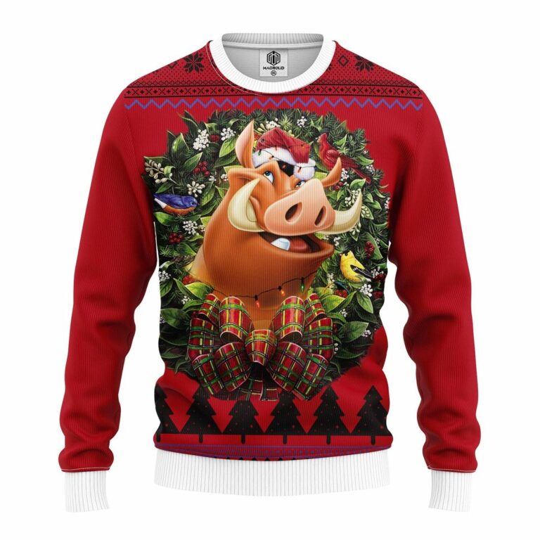 Pumba Lion King Noel Mc Ugly Christmas Sweatshirt