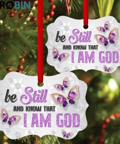 purple butterfly ornament be still and know that i am god 1 s7oc12