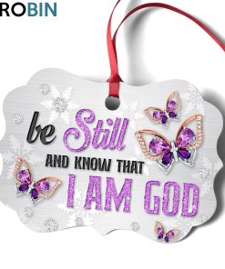 Purple Butterfly Ornament – Be Still And Know That I Am God Purple Butterfly Ornament – Be Still And Know That I Am God