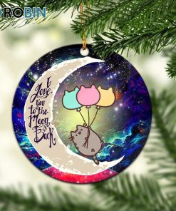 pusheen cat love you to the moon galaxy circle ornament christmas decorations 1 t9ildm