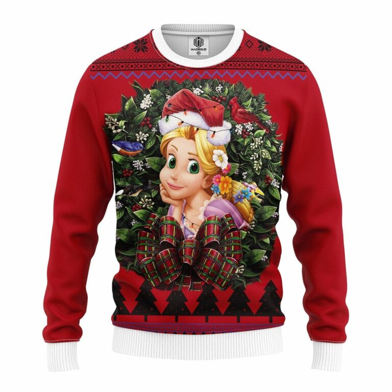 Rapunzel Princess Tangled Noel Mc Ugly Christmas Sweatshirt