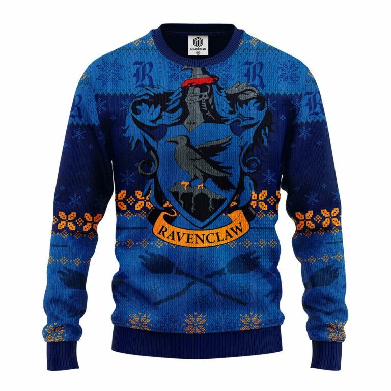 Raveclaw Blue Ugly Christmas Sweatshirt
