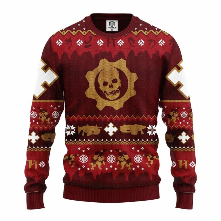 Red Skull Ugly Christmas Sweater