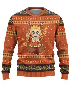 rengoku demon slayer anime ugly christmas sweater xmas gift 1 ppcl35