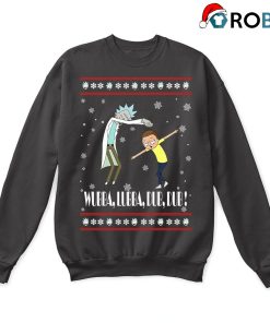 Rick And Morty Dancing Wubba Lubba Dub Dub Ugly Christmas Sweatshirt