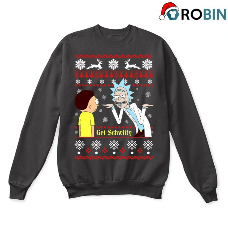 Rick And Morty Get Schwifty Funny Ugly Christmas Sweatshirt