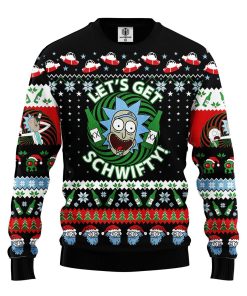 rick and morty let ugly christmas sweatshirt 1 7VIFa