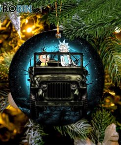 rick and morty moonlight halloween jeep funny ornament christmas decorations 1 yhctm4