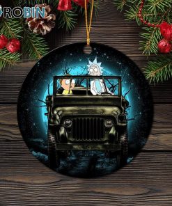Rick And Morty Moonlight Halloween Jeep Funny Ornament – Christmas Decorations Rick And Morty Moonlight Halloween Jeep Funny Ornament – Christmas Decorations