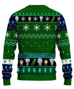 Rick And Morty Ugly Christmas Sweater Green