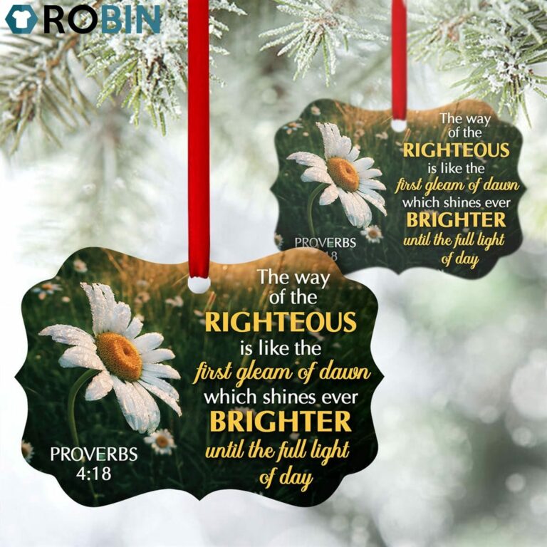 Righteous Is Like The First Gleam Of Dawn – Chamomile Sunrise Ornament