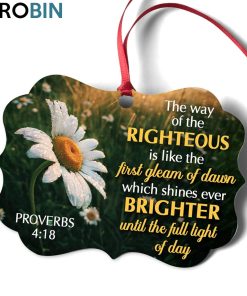 Righteous Is Like The First Gleam Of Dawn – Chamomile Sunrise Ornament