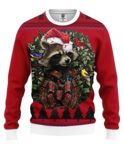 Rocket Racoon Noel Mc Ugly Christmas Sweater