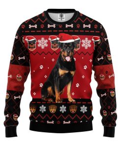 rottweiler 3d ugly christmas sweater 1 D2p6p