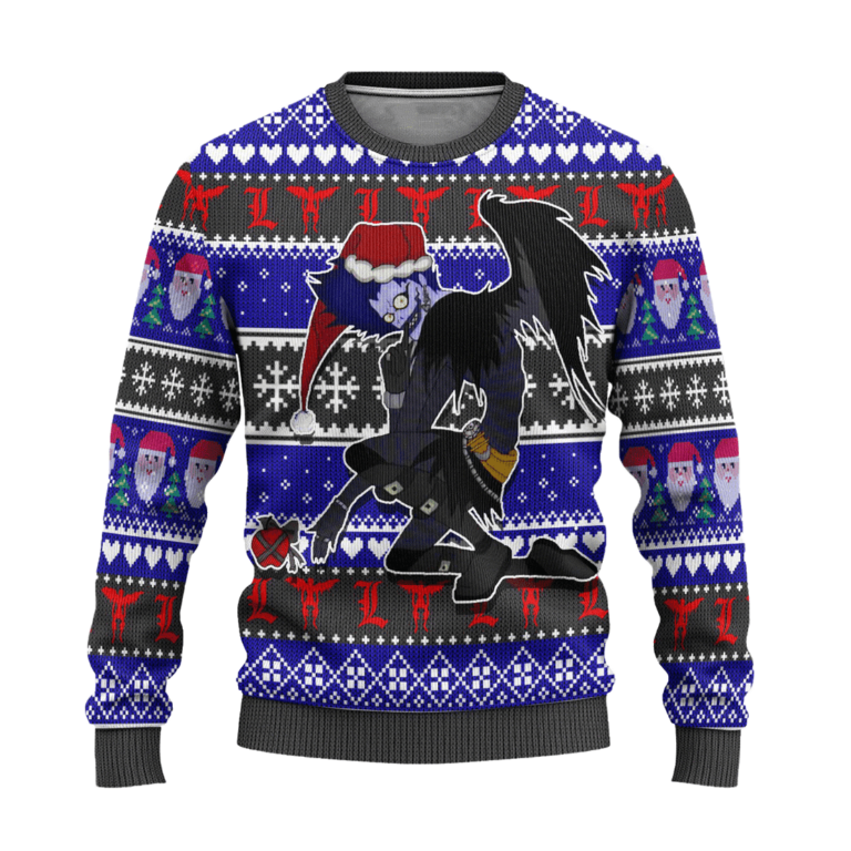 Ryuk Anime Ugly Christmas Sweater Custom Death Note Xmas Gift