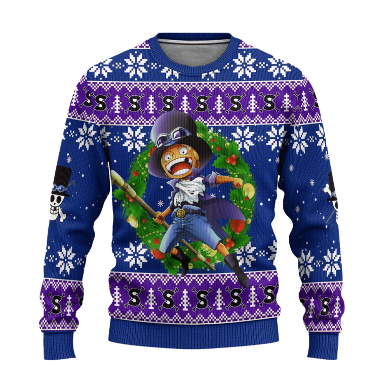 Sabo One Piece Anime Ugly Christmas Sweatshirt Xmas Gift