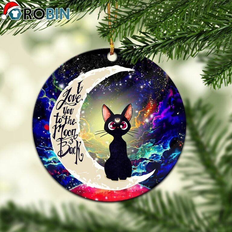 Sailor Moon Cat Love You To The Moon Galaxy Ornament – Christmas Decorations