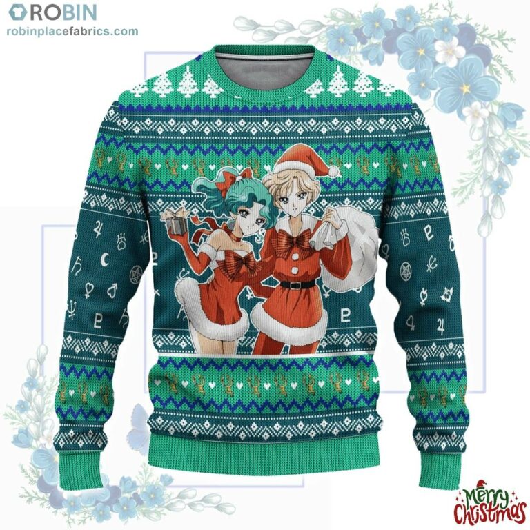 Sailor Neptune Ugly Christmas Sweater Sailor Moon Anime