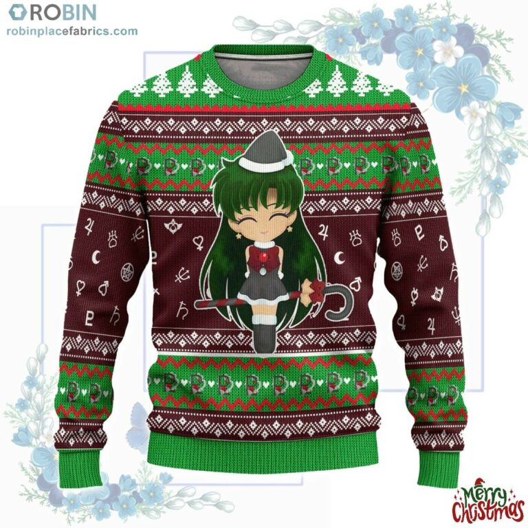 Sailor Pluto Ugly Christmas Sweater Sailor Moon Anime