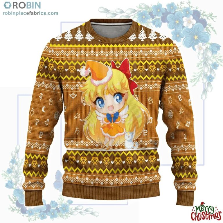Sailor Venus Ugly Christmas Sweater Sailor Moon Anime
