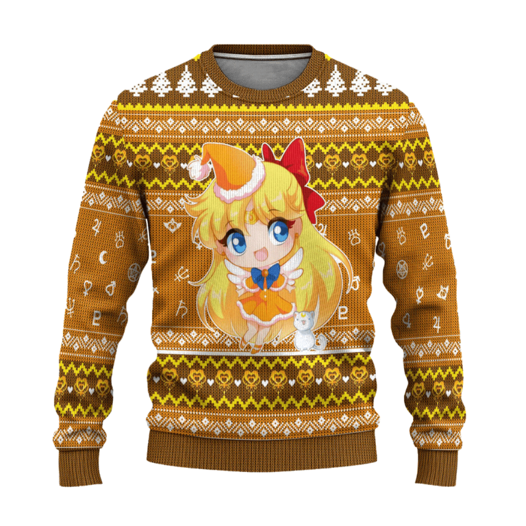 Sailor Venus Ugly Christmas Sweatshirt Sailor Moon Anime Xmas Gift
