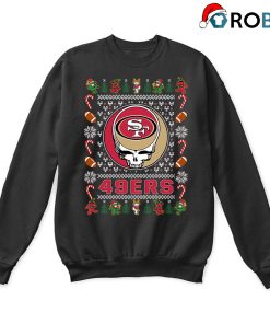 San Francisco 49ers X Grateful Dead Ugly Christmas Sweatshirt